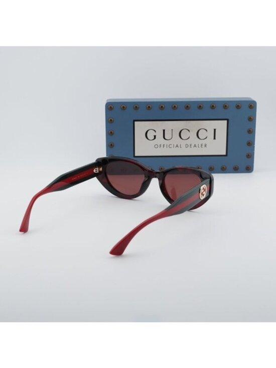 Gucci GG1862S 003 Cat Eye Sunglasses - Havana/Burgundy main image 11
